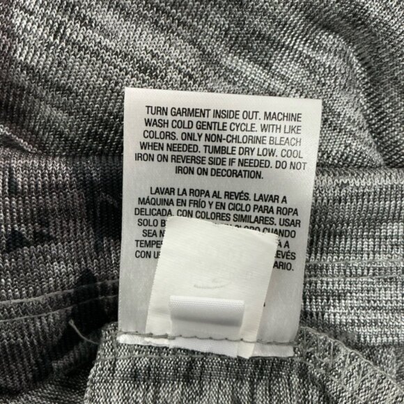 Covington Top Beaded Reflective Tunic Lace Floral 3/4 Sleeve Long Blouse Gray XL - Picture 6 of 16